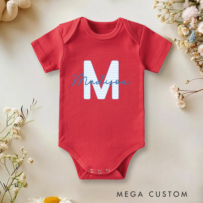 Personalized Name Design with Stylish Letter Baby Onesie