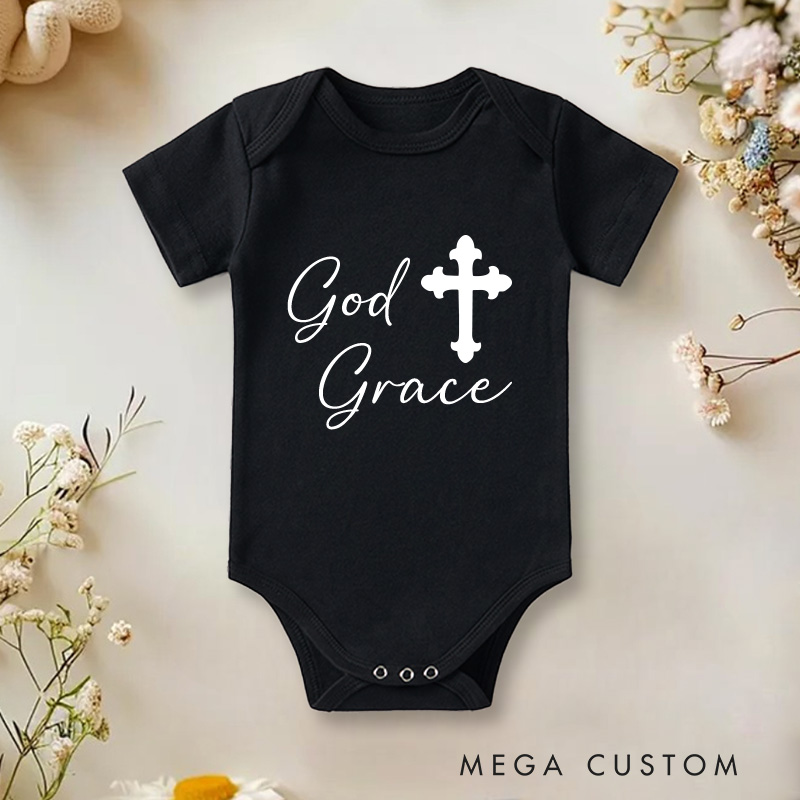 Personalized God Bless First Name Baby Onesie New Baby Girl Boy Gift Nursery Gift