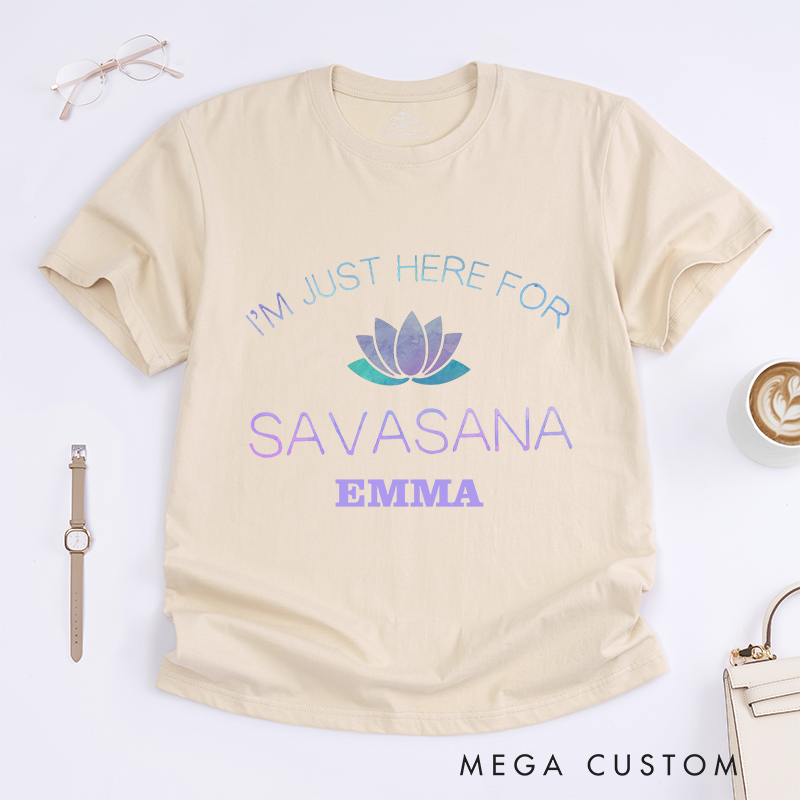 Personalized Yoga Lotus T-shirt Women Funny Yoga T-shirts Namaste T-shirts Yoga Gifts Fitness T-shirts