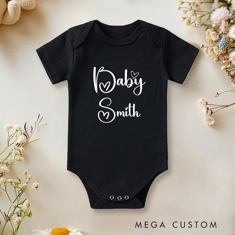 Personalized Baby Name Sweet and Minimalist Baby Onesie