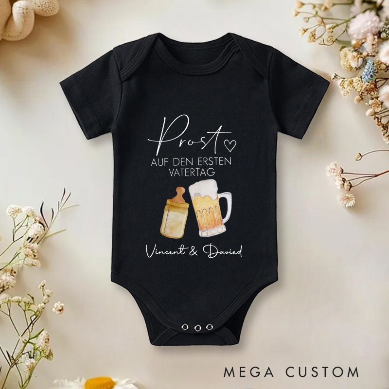Personalized Cheers Dad Father Son Daughter Baby Onesie Father's Day Gift