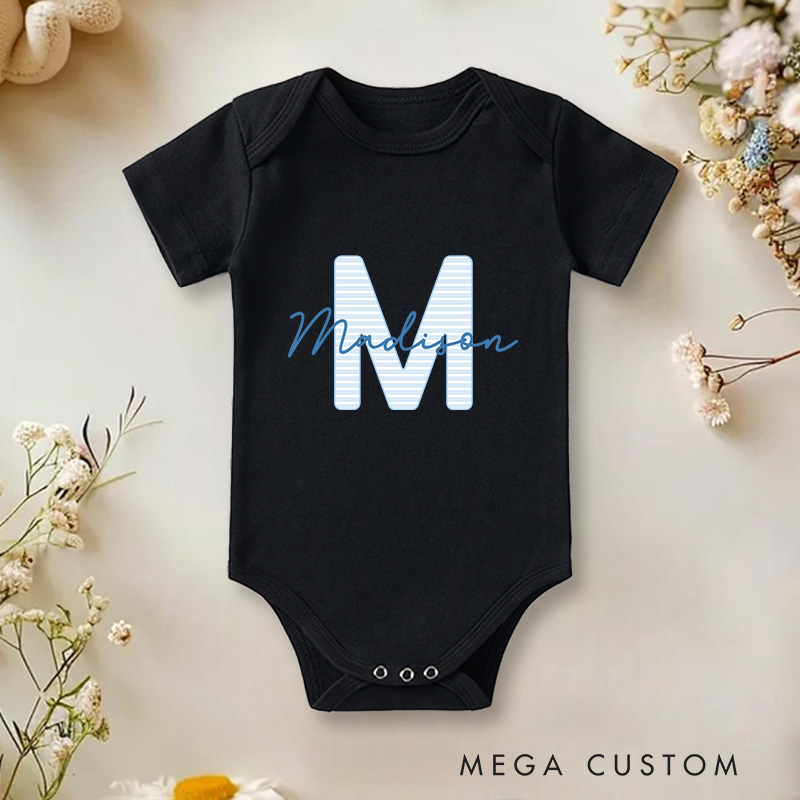 Personalized Name Design with Stylish Letter Baby Onesie