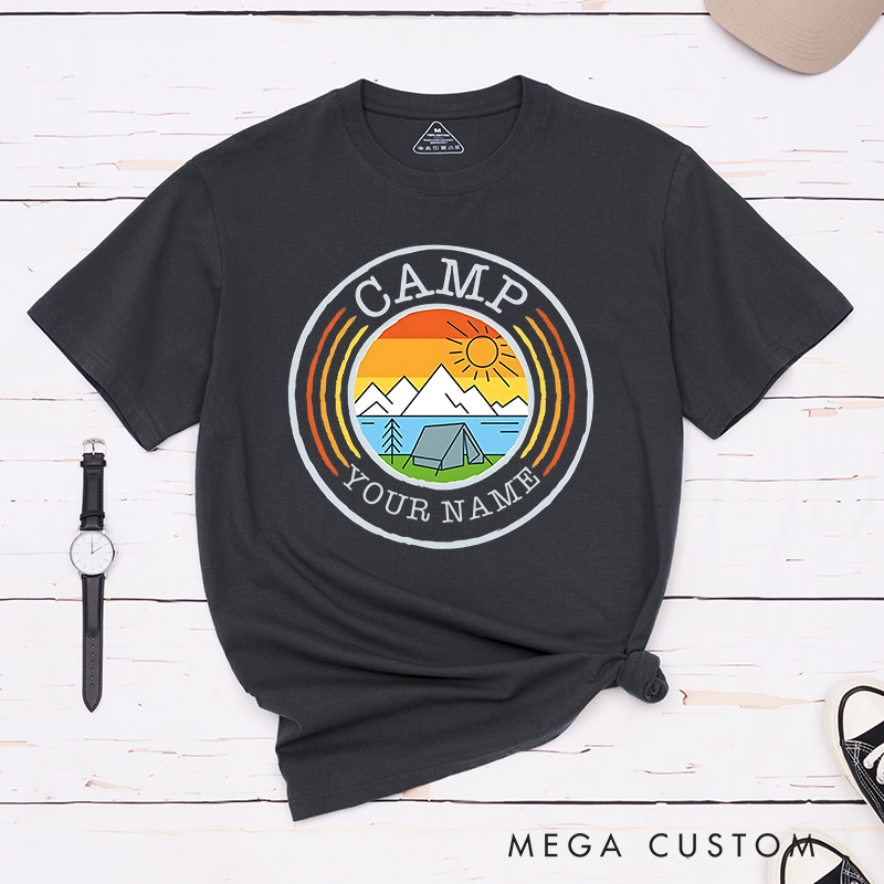 Personalized for Family Friends T-Shirt Camp T Shirt  Gift for Outdoors Hiking Lovers