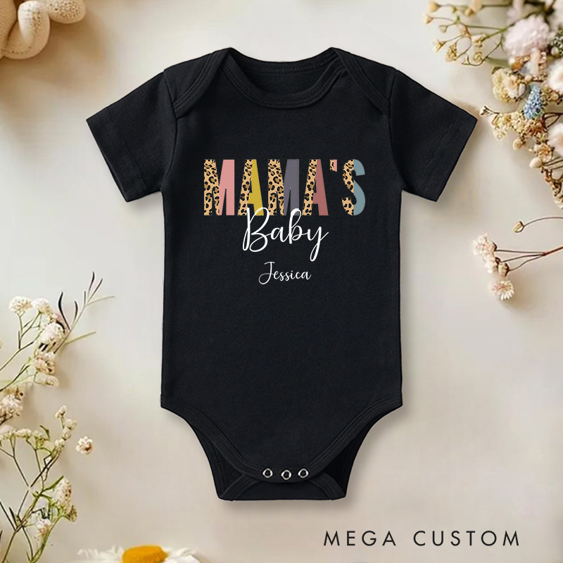 Personalized Mama’s Baby Sweet and Floral Inspired Family Design for Moms and Babies Baby Onesie