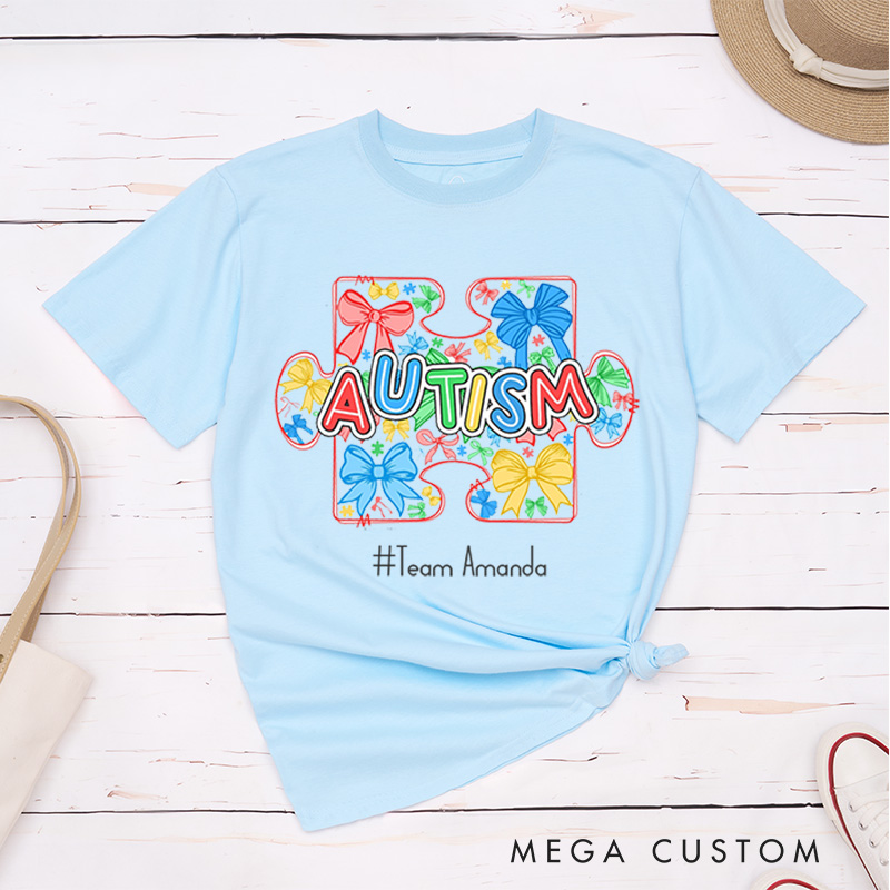 Personalized Autism Accept Understand Love Autism Awareness T-Shirt