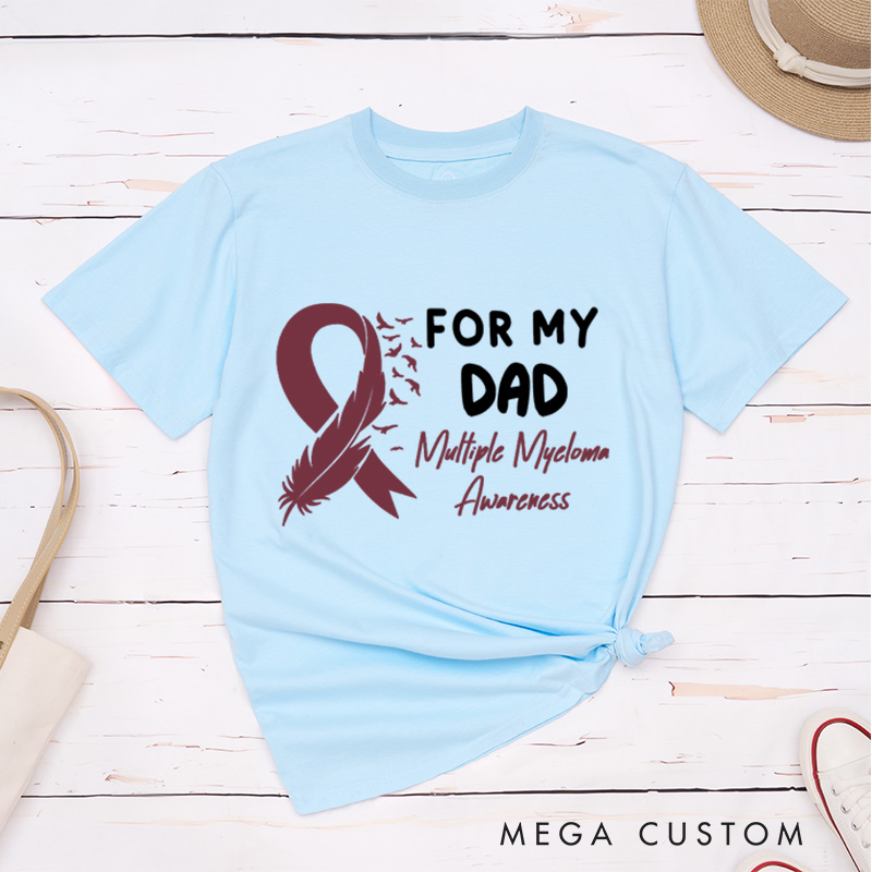 Personalized Multiple Myeloma Cancer Awareness Month Kahler Disease Cancer Support Warrior T-Shirt