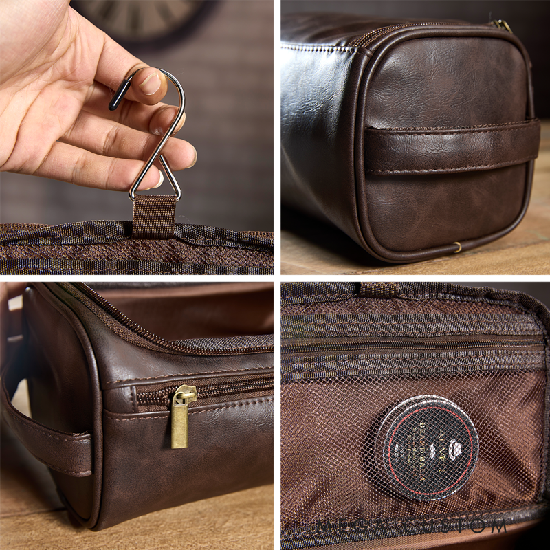 Personalized This is The Way Leather Dopp Kit Funny Geek Leather Toiletry Bag Movie Lovers Shaving Kit Travel Bag Gift For Men