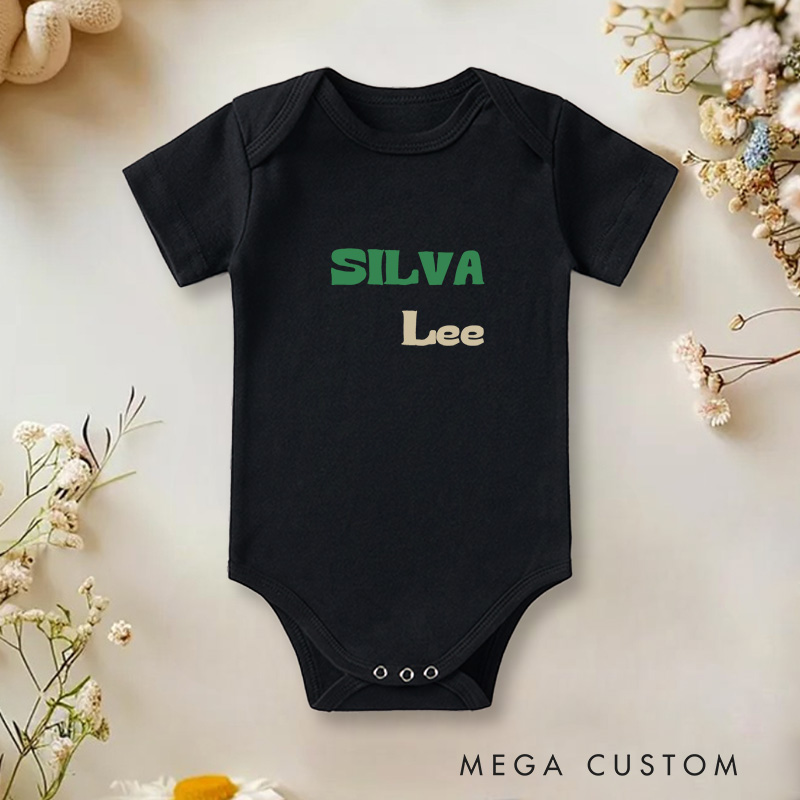 Personalized Name Simple and Modern Design for Babies Baby Onesie  