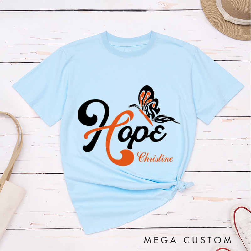 Personalized Kidney Cancer Hope Kidney Awareness T-Shirt