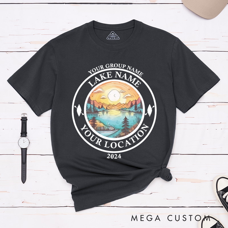 Personalized Lake Adventure T-Shirt Great Gift for Fishing Outdoor Lover