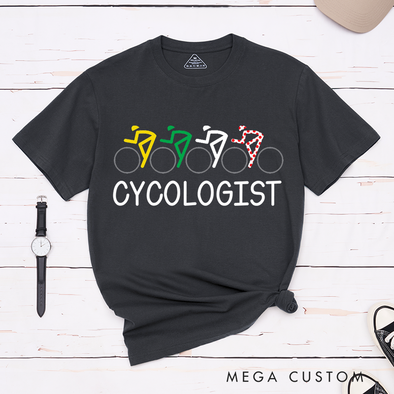 Personalized Cyclists T-Shirt with Bicycle Mountains Teamwork for Outdoor Adventures Riding Cycling Biking Enthusiasts
