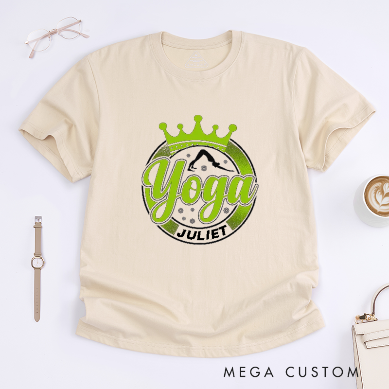 Personalized Yoga Queen T-shirt Yoga Poses T-Shirt Yoga Lover T-Shirt Yoga Gift for Women