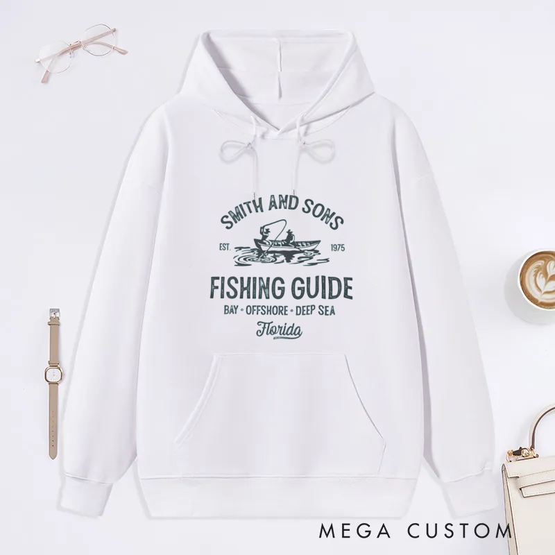 Personalized Fishing Guide Offshore Bay and Deep-Sea Adventures Classic Hoodie for Fishing Lover