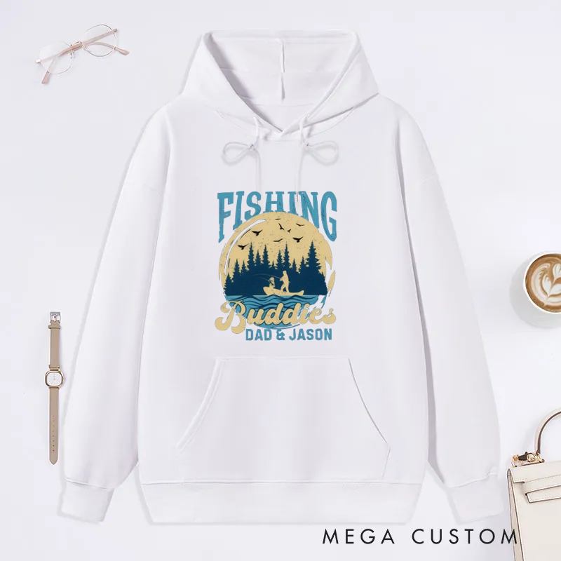 Personalized Fishing Buddy Classic Hoodie Perfect Gift for Outdoor Fishing Enthusiasts