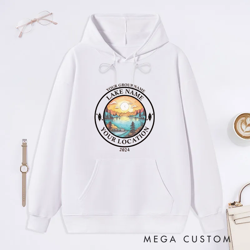 Personalized Lake Adventure Classic Hoodie Great Gift for Fishing Outdoor Lover