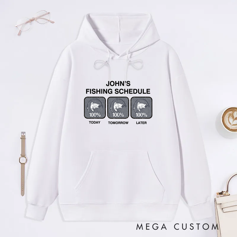 Personalized Funny Fishing Today Tomorrow Later Classic Hoodie Gift for Fishing Lover