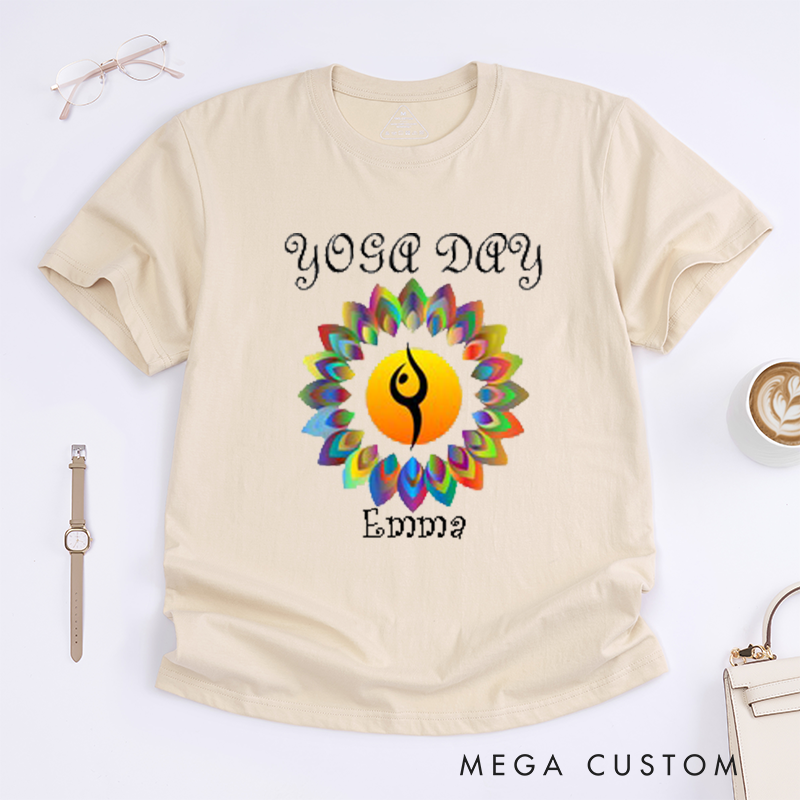 Personalized Yoga T-Shirt Meditation T-shirt Girl Yoga T-Shirt Yoga ustom Tee Yoga Class Shirt Yoga Gifts Yoga Group Shirt