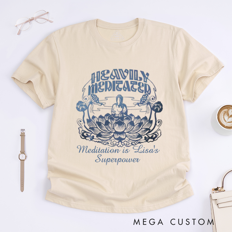 Personalized Beautiful Buddha T-Shirt Buddhist Meditation T-Shirt Buddhism Yoga Wear Buddhist T-Shirt Women Gift
