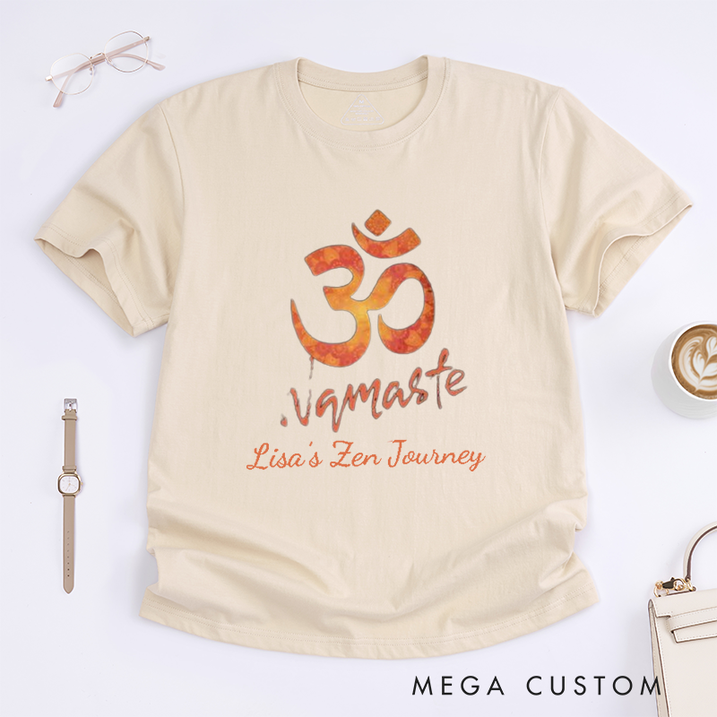 Personalized Om Symbol T-Shirt Namaste Comfort Colors T-Shirt Yoga T-Shirt Yoga Instructor Gift