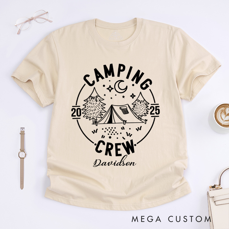 Personalized Camping Crew Classic T-Shirts Gift for Traveling Lovers Travel Lovers Tee Camp Lover Gift