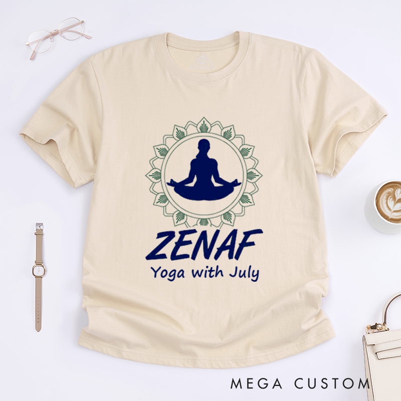 Personalized You Zen AF T-Shirt Mandala Yoga Lover T-Shirt Yoga Pose T-Shirt Meditating Gift T-Shirt