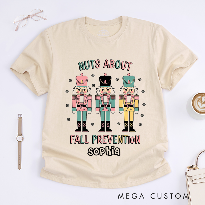 Personalized Nuts About Fall Prevention Ballet Classic T-Shirts Custom Name Gift Unisex Unique Festive Family Matching Outfits