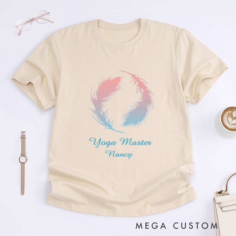 Personalized Yoga Girl T-Shirt Meditation T-shirt Custom Yoga T-Shirt Yoga Class T-Shirt Yoga Gift Namaste T-Shirt