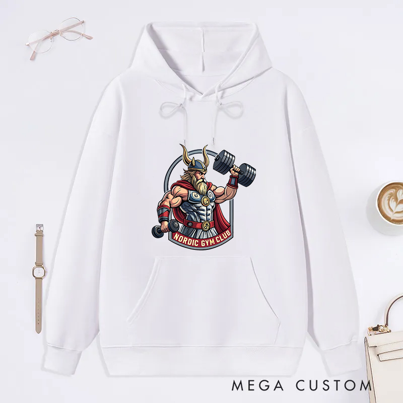 Personalized Fitness Classic Hoodies with Warrior Design for Fitness Enthusiasts Bodybuilders and Gym Lovers