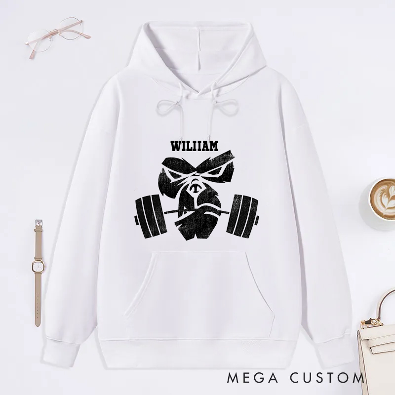 Personalized Gym Classic Hoodies with Weightlifting Design for Fitness Enthusiasts Bodybuilders and Gym Lovers