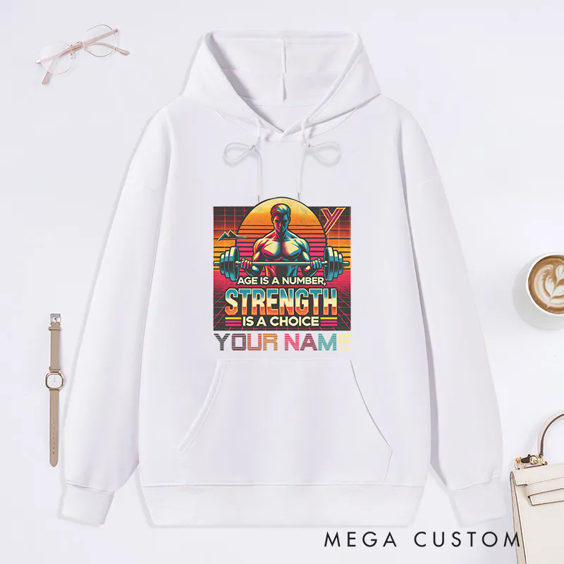 Personalized Fitness Classic Hoodies with Vibrant Motivational Strength Graphic for Fitness Enthusiasts Bodybuilders and Gym Lovers