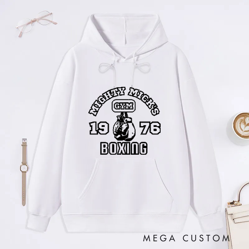 Personalized Gym Classic Hoodies with Classic Boxing Glove Graphic for Fitness Enthusiasts Bodybuilders and Gym Lovers