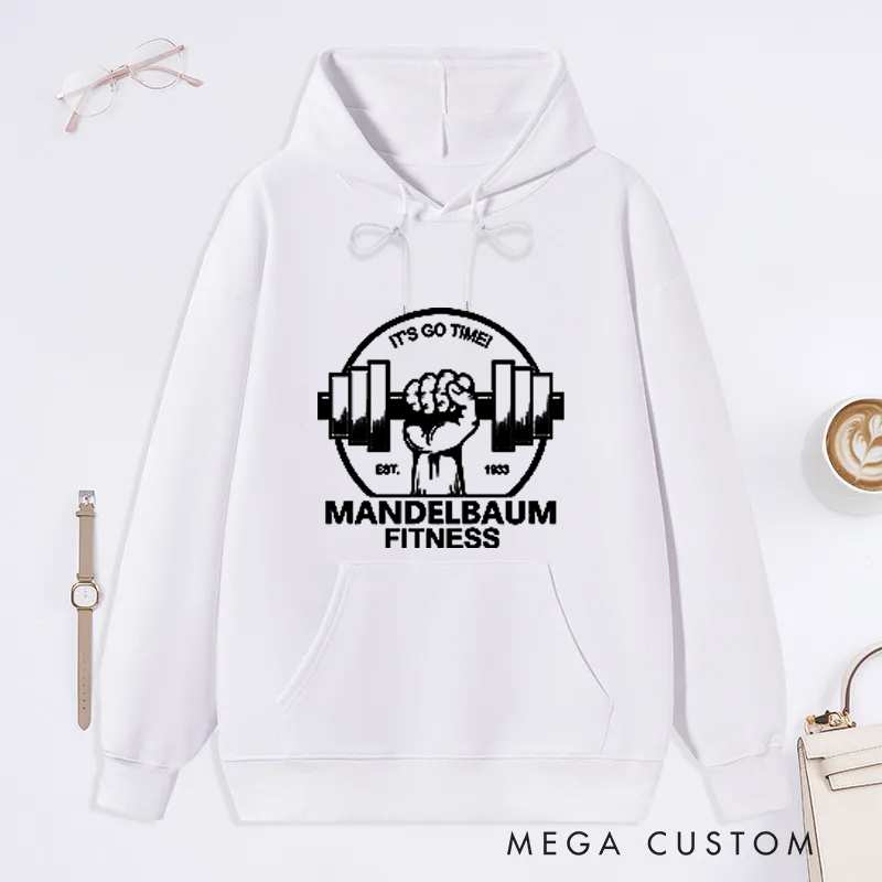 Personalized Fitness Classic Hoodies with Bold Fist and Barbell for Fitness Enthusiasts Bodybuilders and Gym Lovers