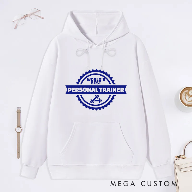 Personalized Fitness Classic Hoodies with Best Personal Trainer for Fitness Enthusiasts Bodybuilders and Gym Lovers