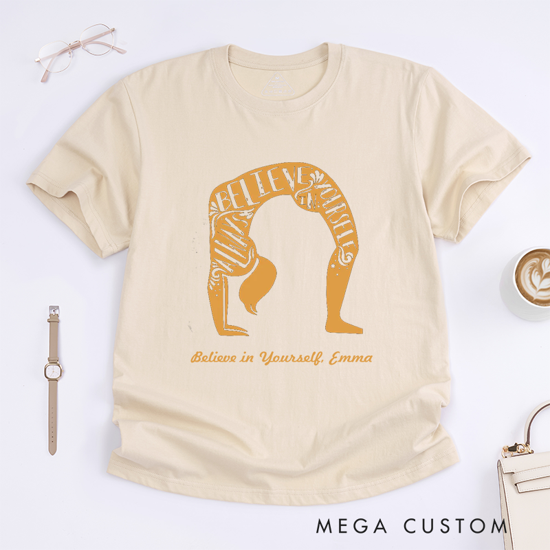 Personalized Yoga Pose T-Shirts Positive Energy T-Shirts Motivational Yoga T-Shirts Yoga Instructor Gift Ideas