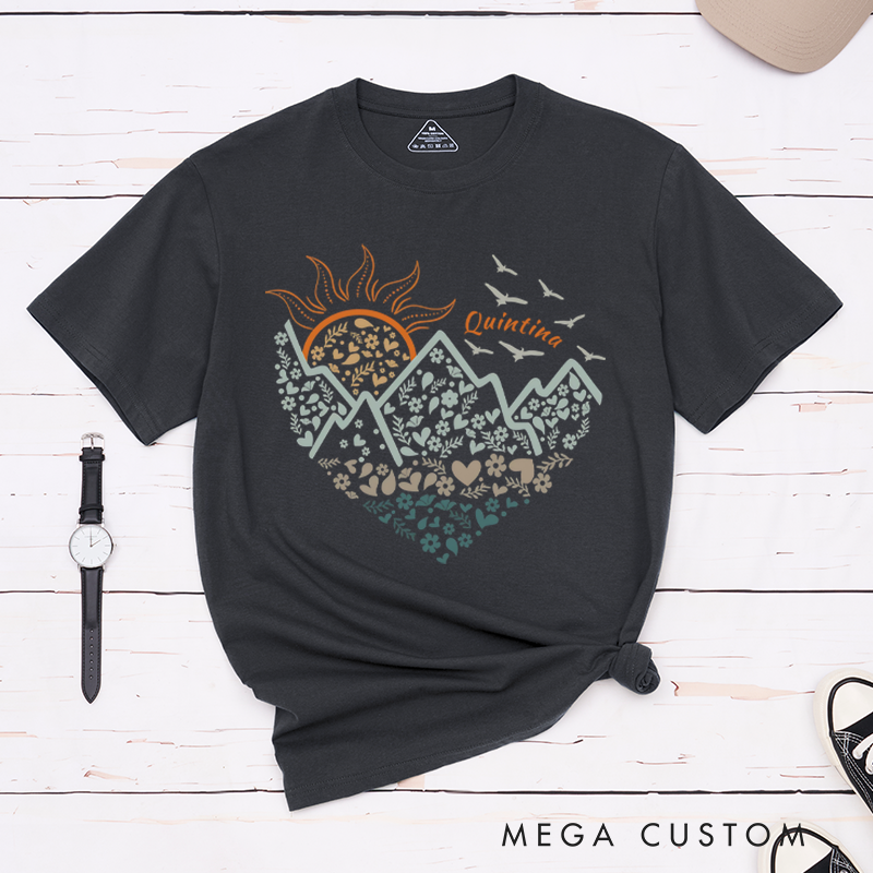 Personalized Adventure Awaits T-Shirt Wanderlust Explore More Tee Outdoors Hiking Enthusiasts Gift