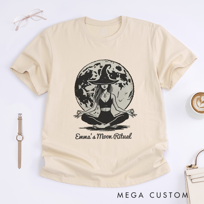 Personalized Mystical Witchy Yoga Comfort T-Shirt Namaste Witches T-Shirt Yogi Meditation Lover Yoga Teacher Gift