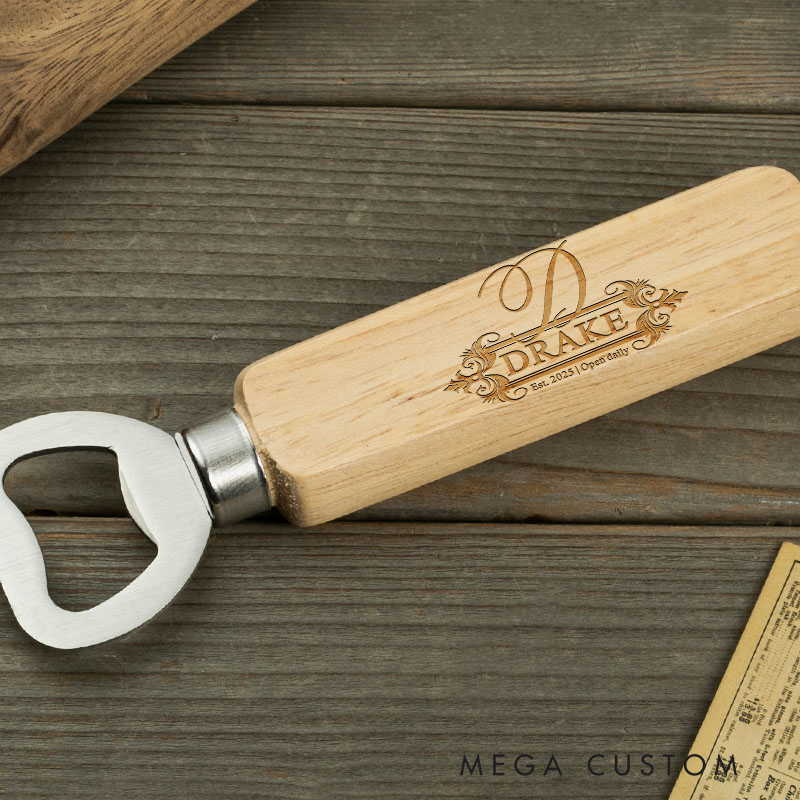 Personalized Bottle Opener Engraved Initials Bottle Opener Home Bottle Opener Housewarming Gift Open Daily  Gift Christmas Gift Fathers Day Gift  New Home Gift