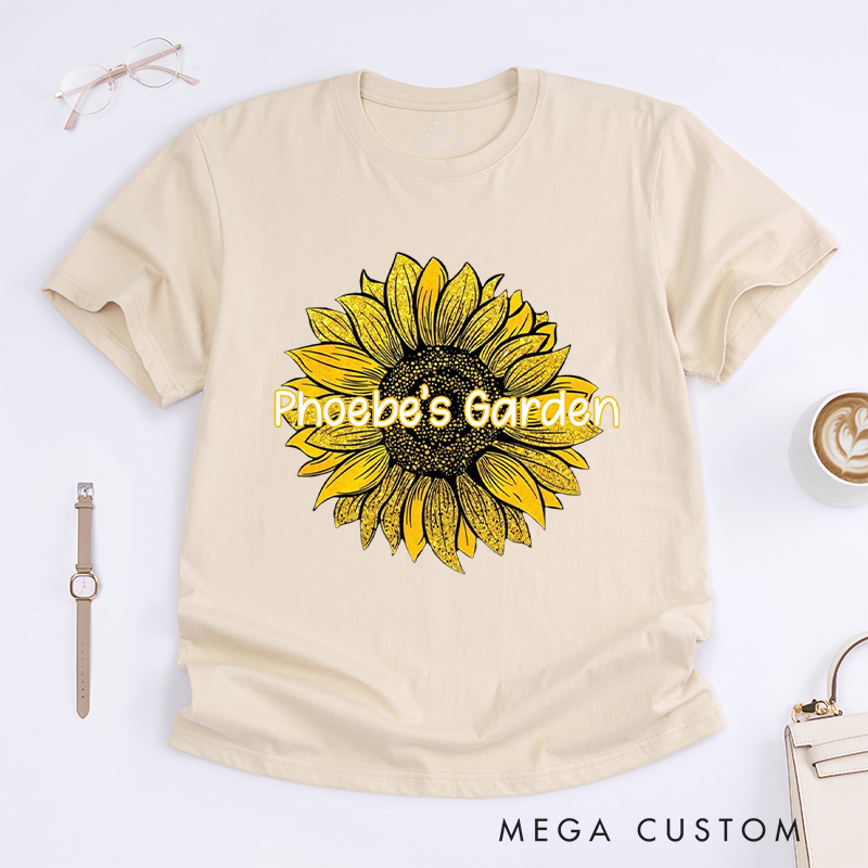 Personalized Sunflower Classic T-shirts Plant Shirt Plant Lover Shirt Garden Shirt Gardener Shirt Gardening Lover Gift