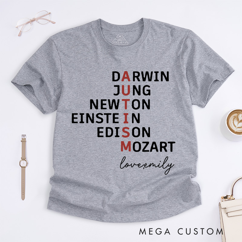 Personalized Autistic Geniuses T-Shirt Autism Support Gift