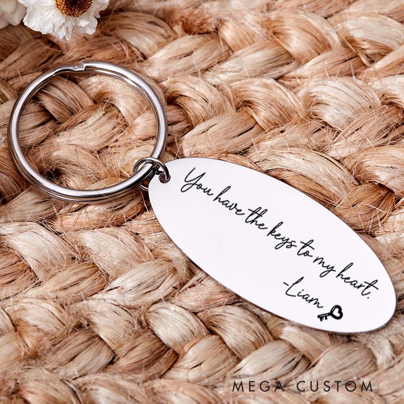 Personalized Housewarming Keyring Engraved You Have the Keys to My Heart Keychain New Home Gift for Homeowner Moving House Gift Housewarming Gift