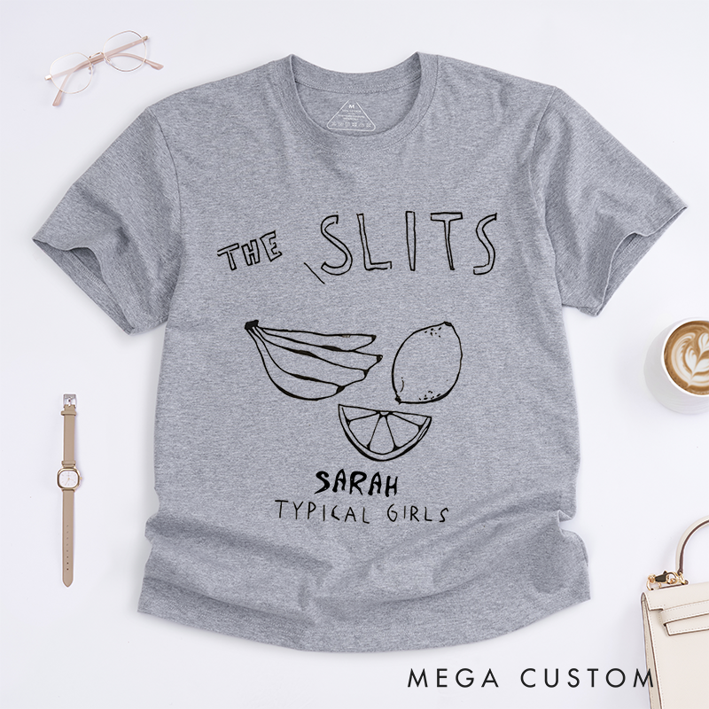 Personalized Classic T-Shirts Minimalist Fruit Sketch Bold and Artistic T-Shirt