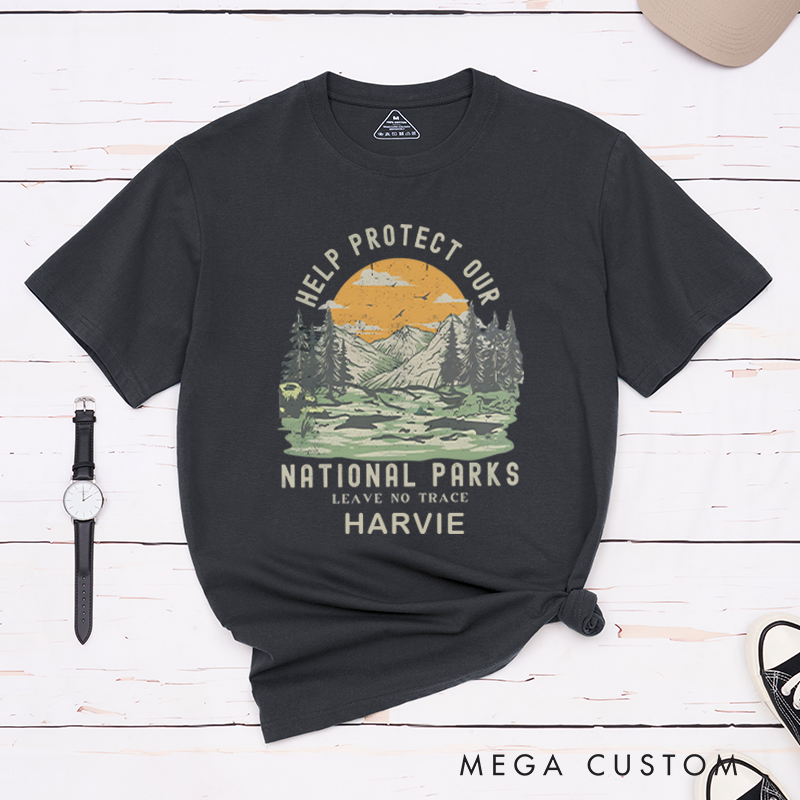 Personalized Protect Our Parks T-Shirt Mountain Hiking Nature Lover Shirt Gift for Outdoor
