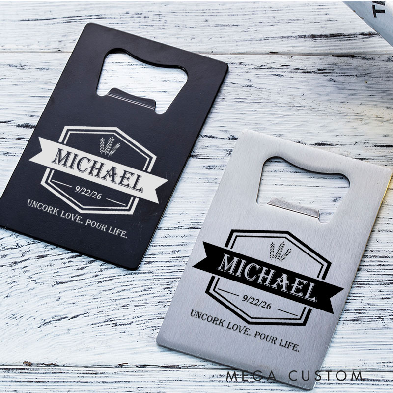 Personalized Credit Card Bottle Opener Beer Opener Unique Housewarming Gifts to Celebrate New Beginnings