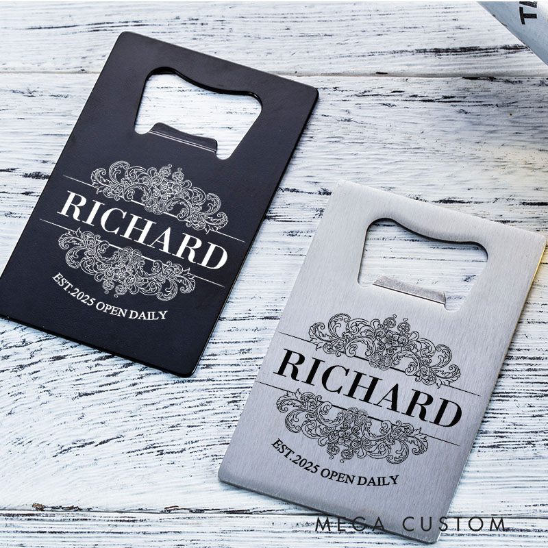Personalized Stainless Steel Bottle Opener Personalized Gifts for Celebrations Housewarmings and Special Occasions