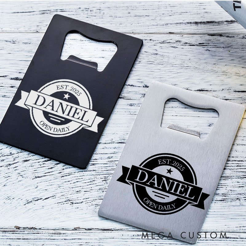 Personalized Credit Card Bottle Opener Customized Bottle Opener Housewarmings Gifts Metal Bottle Opener