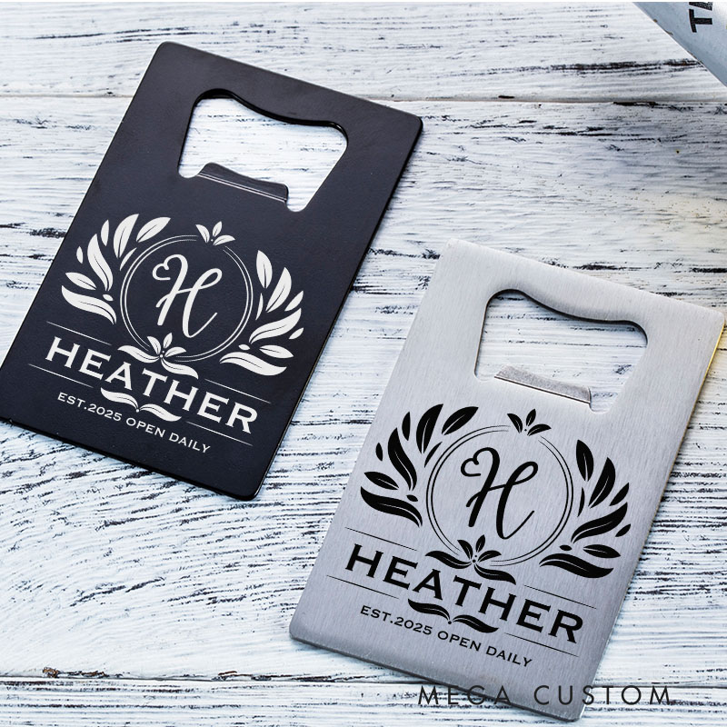 Personalized Bottle Opener for Housewarming Custom Stainless Steel Design with Family Name Perfect for New Home Gifts and Celebrations