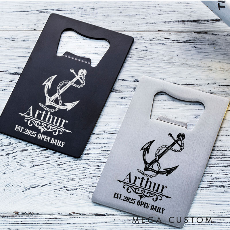 Personalized Stainless Steel Bottle Opener Custom Anchor-Themed Bottle Opener for Housewarming Gifts New Home Celebrations