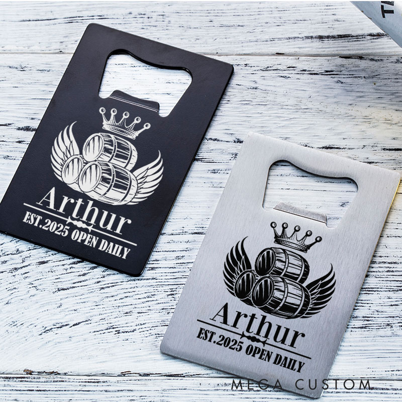 Personalized Bottle Opener Custom Barrel-Themed Bottle Opener for Housewarming Gifts New Home Celebrations and Unique Keepsakes