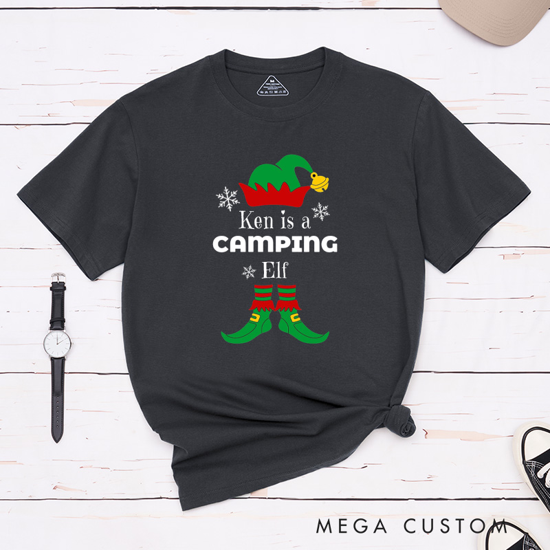 Personalized Christmas Outdoor Adventure T-Shirt Camping Lover Shirt Gift for Hiking Lover