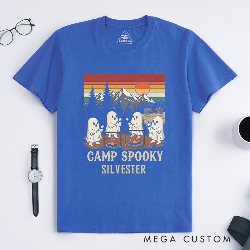 Personalized Funny Camp Spooky T-Shirt Ghostly Adventures Shirt Halloween Gift Outdoor